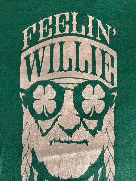 Bella Canvas Other - Bella+Canvas short sleeve t-shirt Feelin' Willie Lucky Size XL Green Lightweight